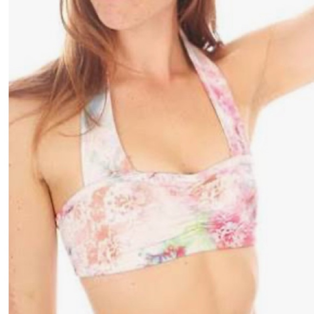 Mika Yoga Wear Vibrant Floral Bikini Top size XL
